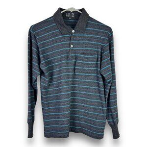 Dunhill Mens Sz 38" 97cm EU 100% Wool Polo Long Sleeve Sweater - Made in Italy